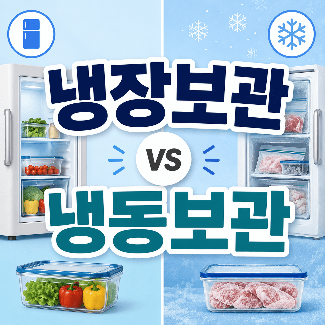 냉장보관 vs 냉동보관