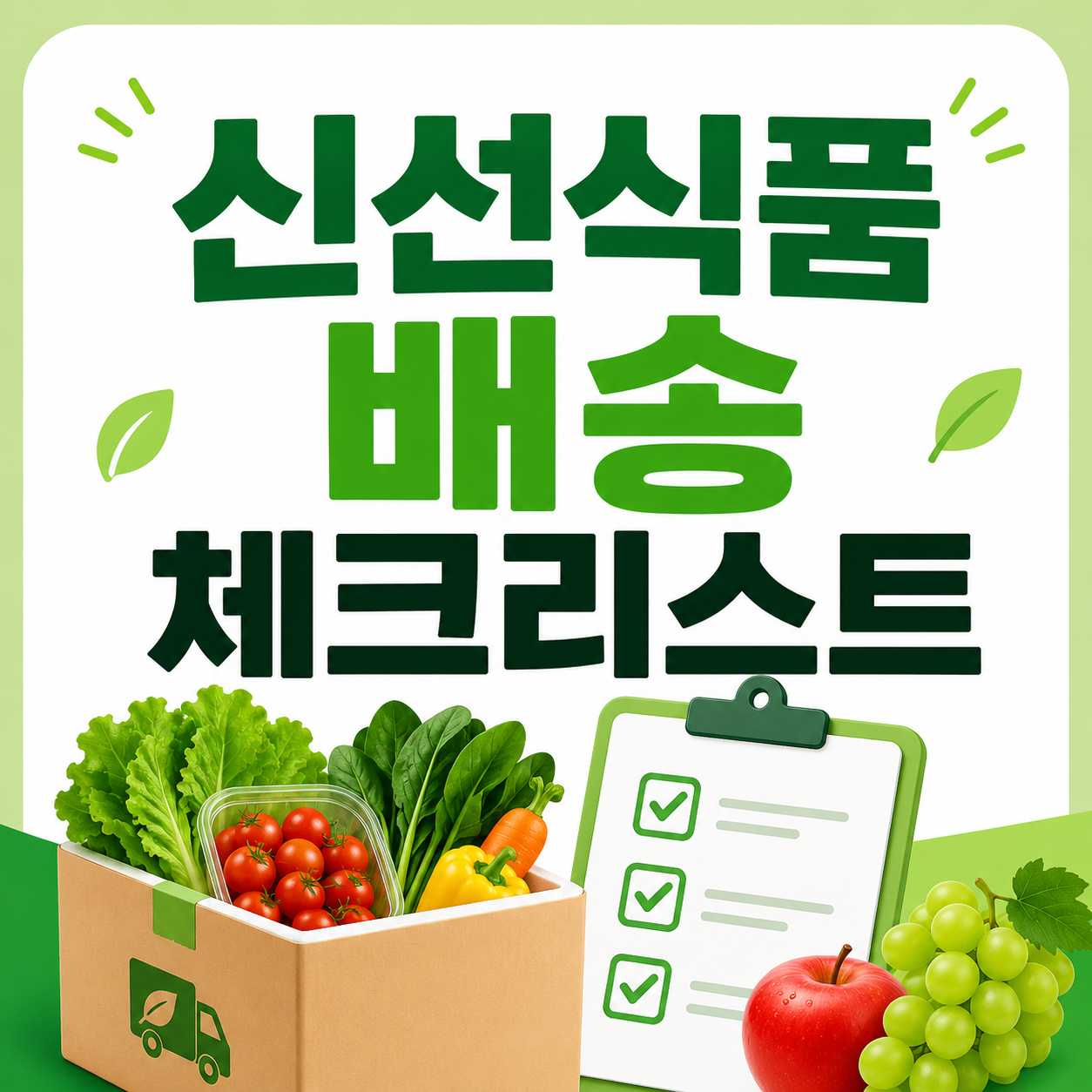 신선식품 배송 체크리스트